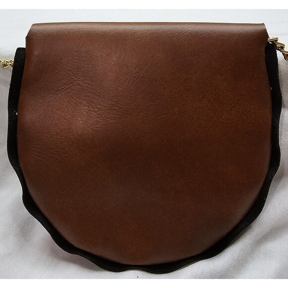 Vintage Nashville Faux Leather Purse with Stamped Floral Design and Chain Strap - Picture 6 of 6